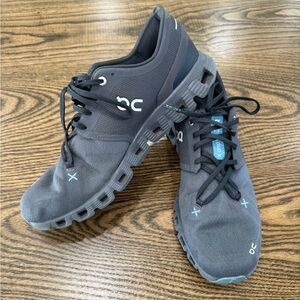 On Cloud Cloud X Running Charcoal and Teal Athletic Shoes Men 10.5